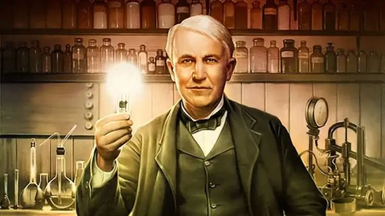 Quel est le nom du matériau filament utilisé dans la lampe incandescente inventée par Edison ?